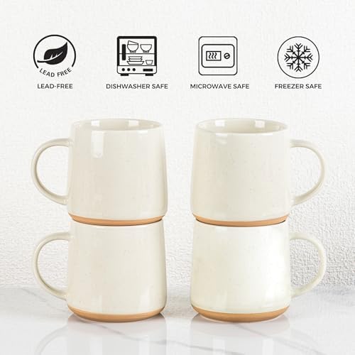 GBhome Ceramic Coffee Mugs Set of 4, 16oz Handmade Coffee Mugs - Image 3