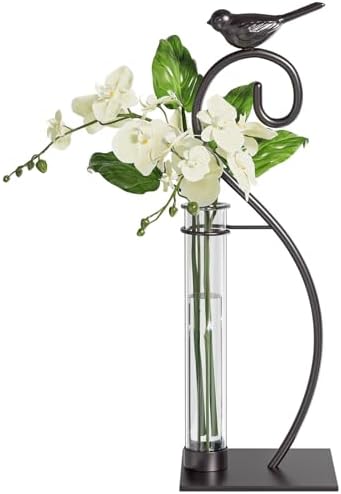 Marbrasse Plant Propagation Station, Plant Terrarium with Tubes Glass Vase, Desktop Glass Planter for Hydroponic, Plant Lover Gifts for Women Home Kitchen Office Garden Decor Terrarium Supplies by Marbrasse