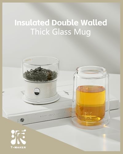 ZENS Glass Tea Infuser Pot, Modern One Touch Tea Maker for Tea Steeping - Image 4