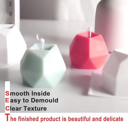 4Pcs Silicone Bubble Candle Molds Set for Making, 3D Cube Mold for Soy Wax, Soap, DIY Scented Candles, Cake - Image 5