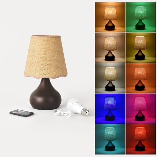 Cordless Table Lamp Rechargeable,Oil Rubbed Bronze Mini Cute Table Lamp for Nightstand, Battery Operated Small Table Lamp for Small Spaces for Kitchen Counter, Bookshelf, Bedside, Bedroom, Living Room by Unknown