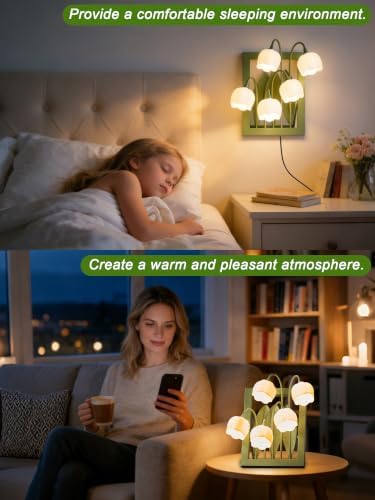 Flower Lamp for Home,5 Lily of The Valley Vintage Table Lamps - Image 6