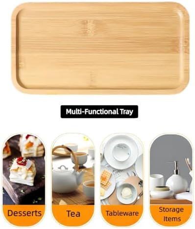 1PCS Bamboo Bathroom Trays - Suitable for the Bathroom,Kitchen,Breakfast Tray and Decorative Tray (8.27 in * 4.33 in) - Image 6