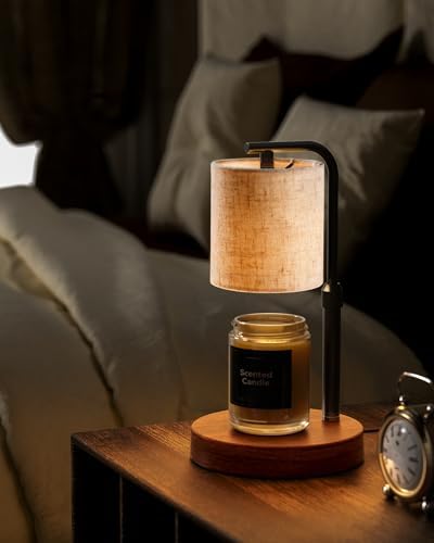 LISUNAR Candle Warmer Lamp with Timer Dimmer,Adjustable Height Wax Warmer with 2 Bulbs for Jar Candles,Birthday Gifts for Mom Women Her,Vintage Electric Candle Lamp for Cozy Home Decor & Linen - Image 4