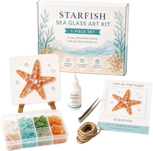 Sea Glass Ocean DIY Kit | Seaglass Mosaic Art Craft Kits for Adults by Unknown