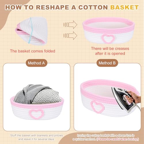 uxcell Rectangular Rope Basket 11.2x6.7x3.5inch Small Woven Baskets - Image 5