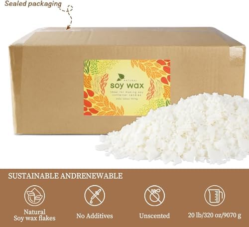 Natural Soy Wax for Candle Making 20 lb Bag, Soy Wax Flakes,DIY Candle - Image 2