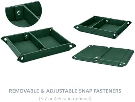 UnionBasic Medium Valet Tray, Jewelry Tray for Rings Watches Earrings, Entryway Catchall Caddy for Coins Keys Change, Nightstand Bedside Valet Holder, Trays for Electronic Gadgets, Vintage Green Plus - Image 4