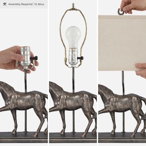 Signature Design by Ashley Sandorman Horse Table Lamp, Bronze - Image 3