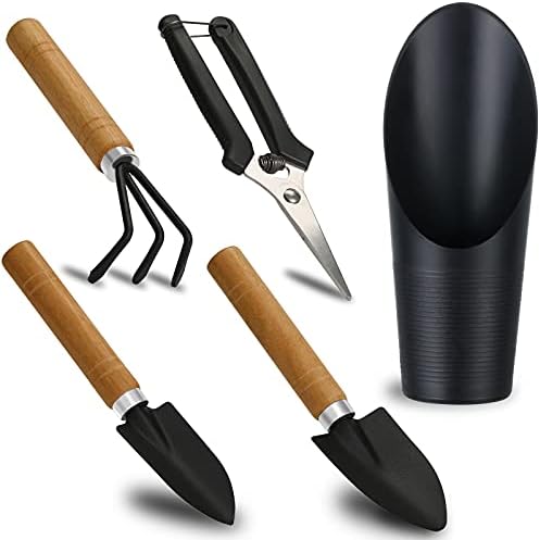 5 Pcs Succulent Tools, Mini Garden Tools, Small Indoor Plant Repotting Set by Songtaste