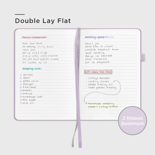 &And Per Se Lined Hardcover Notebook – A5 5.7"x8" College Ruled, 160 Pages, 100gsm Thick Paper – Aesthetic Journal for Women, Gift-Ready Planner, Everyday Writing Notebook (Lavender) - Image 4