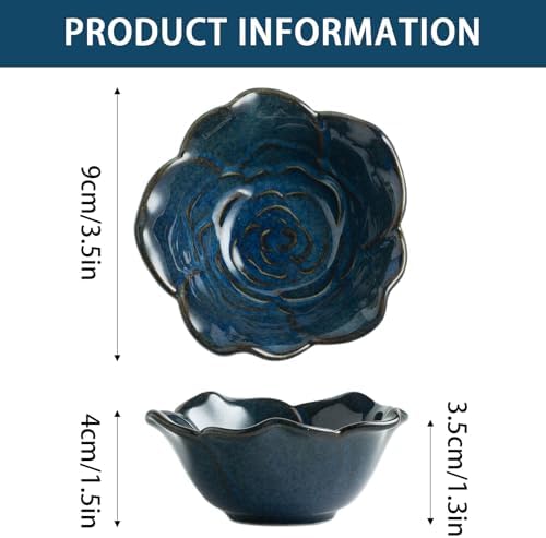Mecaikru Ceramic Flower Jewelry Dish, 3.5 in Ring Tray with Gift Box & Card - Image 5