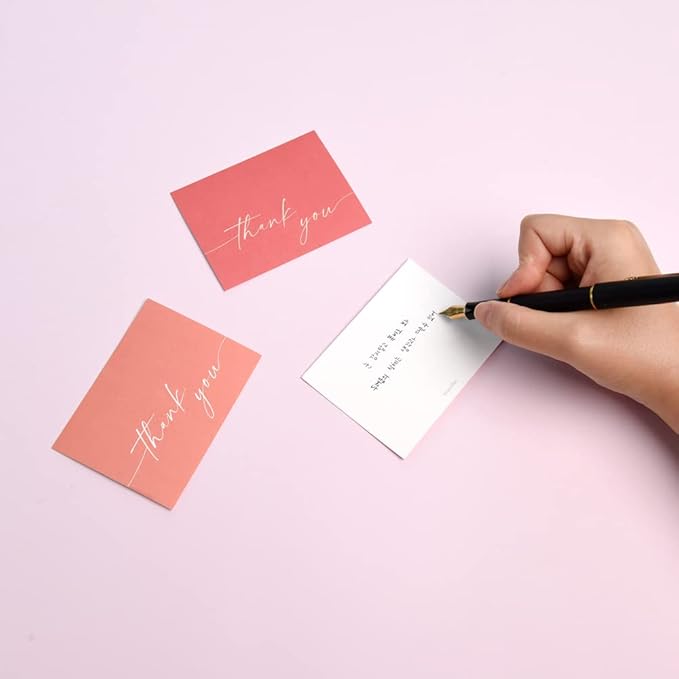 Monolike Day-by-day Card, Thank you-Candy pop - Mix 36 Mini Single cards, 36 envelopes, 36 stickers Package