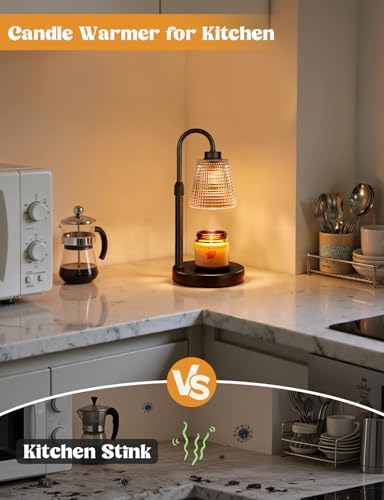 Amber Candle Warmer Lamp with Timer, Dimmable Candle Warmer for Jar Candles, Height Adjustable Wax Melts Warmer, Birthday Gifts for Women Mom, House Warming Gifts New Home Decor - Image 4