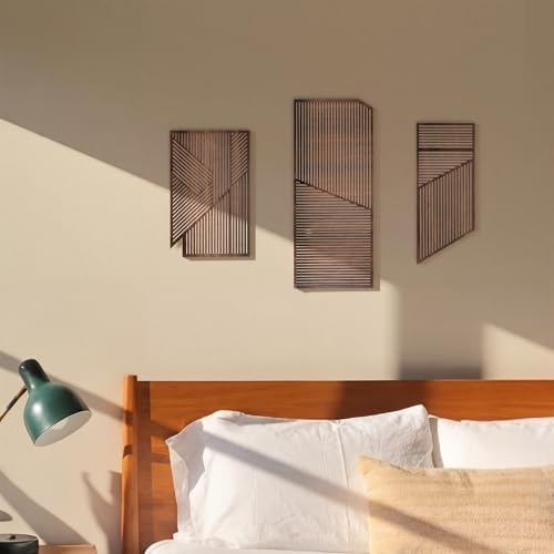 Yerliker 3 Pcs Modern Wall Decor, Medieval, 15.75 x 15.75 x 1.97 Inch - Image 3