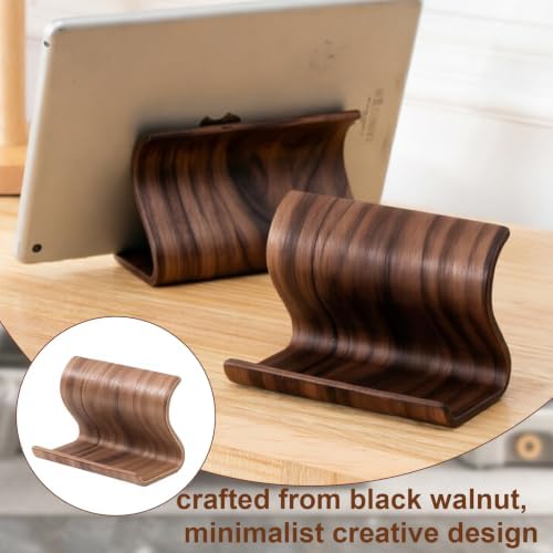 Solid Wood Tablet & Phone Stand–Minimalist Desk Organizer - Image 4