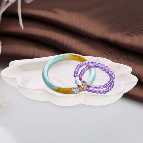 Toyvian Ceramic Shell Jewelry Tray Ring Dish for Home Display Use - Image 6