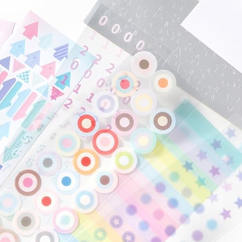 Alideco 30pcs Scrapbook Stickers Vintage Color Card Base Shapes Sticker Book for Adults Sticker journaling Stickers for Scrapbooking (yanxipian) - Image 5