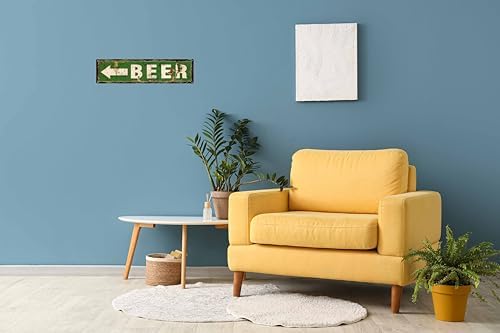 Vintage Tin Beer Sign Retro Metal Sign Suitable For Home Street Shop Garage Bar - Multi-Purpose For Indoor/Outdoor Use Plaque 4x16 Inch - Image 4