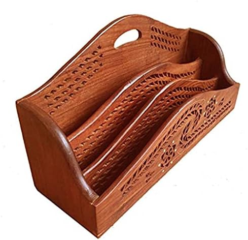 Wooden Desk Organizer - Handmade Desk Accessories for Home and Office - Elegant Storage Solution for Pens, Notepads, and more Office supplies for Table - Image 5