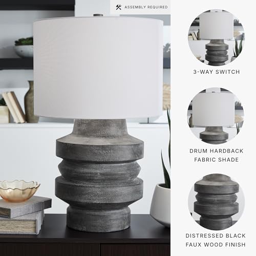Signature Design by Ashley Wahida 1-Piece Table Lamp, Distressed Black - Image 3