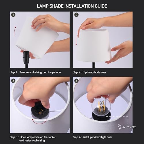 O’Bright Seraph mini – Cordless LED Table Lamp with Dimmer, Built-in Rechargeable Battery, 3-Level Brightness, Patio Table Lamp, Bedside Night Lamp, Ambient Light for Restaurant, Black - Image 7
