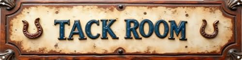 Vintage Tin Tack Room Sign Retro Metal Sign Suitable For Tack Room Home Farm Garden - Multi-Purpose For Indoor/Outdoor Use Plaque 4x16 Inch by longzizhuer