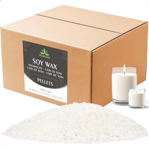 Soy Wax, Waxcanpy Natural Candle Wax, Organic Soy Wax for Candle Making from Farm, No Additives, Harmless and Pure (5lb) by Waxcanpy