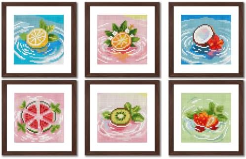 Aestalrcus 6 Pcs Small Diamond Art Kits Fruits Diamond Art Kits for Adults by Aestalrcus