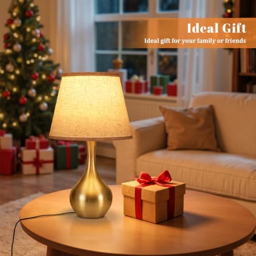 16.1" Touch Table Lamp for Nightstand, 3 Way Dimmable Small Bedroom Lamp - Image 4