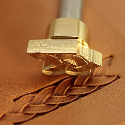 DandS ltd Knitting Leather Stamp Tool, Professional Steel Craft Tool for Leatherworking, Embossing, Carving & Stamping Leather Projects, Belts Wallets & DIY Projects Compatible with Mallet #251