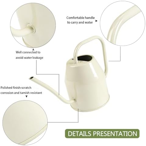 35 oz/1000 ml Metal Indoor Small Watering Can with Long Spout for House Plants Decorative, 12 oz/360 ml Glass Plant Mister Spray Bottle for Bonsai Garden Flowers - Image 2