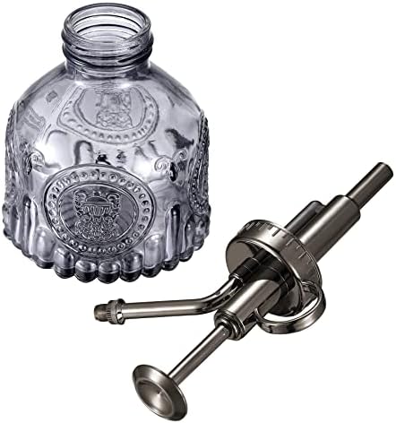 Glass Plant Mister Spray Bottle, Vintage Plant Water Spritzer, Succulent Spray Bottle with Top Pump, Small Glass Sprayer Mister Watering Can for Indoor Outdoor Houseplant - Grey - Image 2