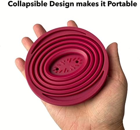 Attsky Collapsible Pour Over Coffee Dripper for Camping & Travel, Red - Image 2