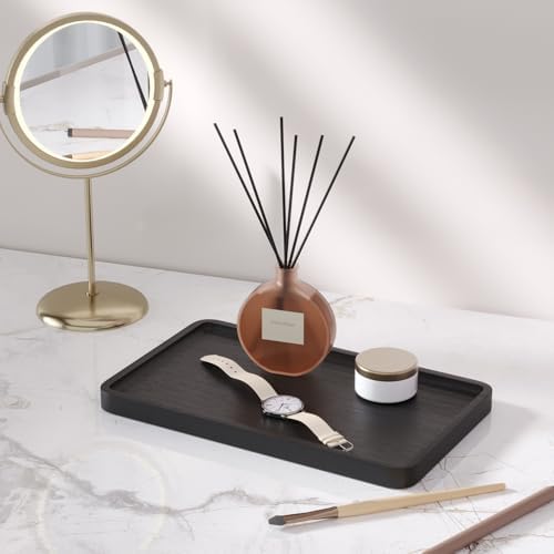 VERTORGAN Bamboo Serving Tray,9.8x5.9 Inch Trays,Home Decor(Black) - Image 3