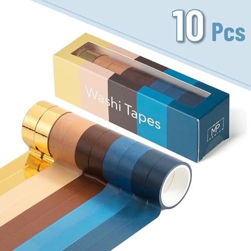 Mr. Pen- Washi Tape Set, 10 Rolls, 5 Yards/Roll, Washi Tape for Scrapbook - Image 2