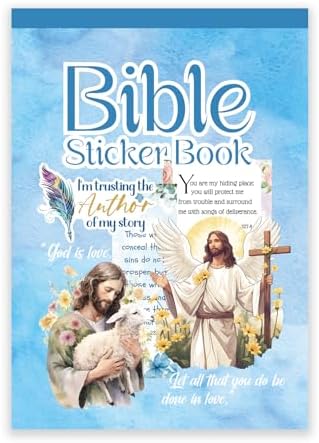 PRSTINCOL Bible Verse Stickers Book, 28 Pages 353 Pcs Religious Scripture Journaling Supplies for Women Water Bottles Journals by PRSTINCOL