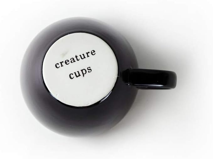 creature cups Dragon Ceramic Cup (11 Ounce, Black) - Hidden Animal Inside - Holiday and Birthday Gift for Coffee & Tea Lovers