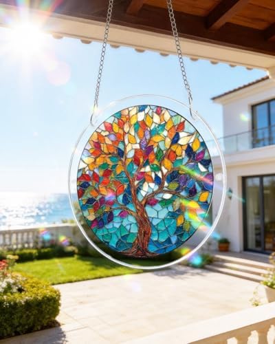 Acrylic Jigsaw Puzzle Suncatcher - Tree of Radiant Glass - Image 3