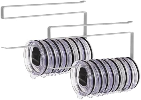 2 Pack Tumbler Lid Organizer, Versatile Tumbler Storage Holds 20 Lids Grey by JOLENSOY