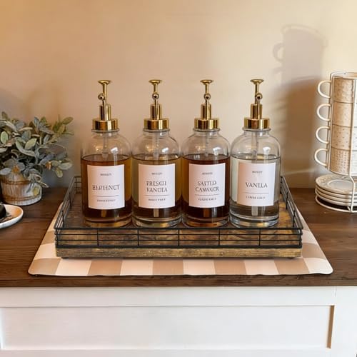Bathroom Vanity Tray, 13" x 8" Decorative Wooden Tray for Countertop - Image 3