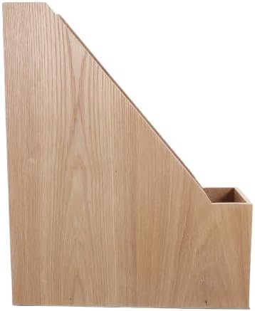 Wooden Desktop Bookshelf Organizer Space Saving Stable for Desk, Storage by VILLCASE