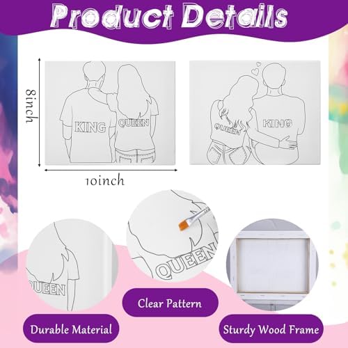 Zhanmai 2 Pack Sip and Paint Kit for Couples Date Night - Image 2