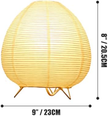 Small Table Lamp, Cute Paper Lamp, Ambient Lighting Lamp, Cozy Bedside Lamp, Minimalist Warm Glow Light for Bedroom Living Room Kids Room Dorm (White, 8inch) - Image 4