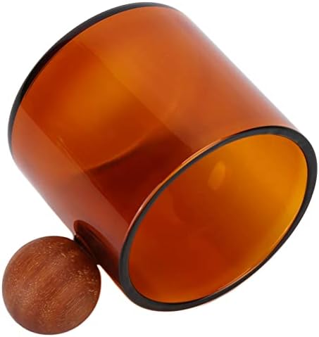 Heat Resistant Glass Tea Cups, Clear Glass Mugs with Wooden Handle, 120ml Coffee Mugs for Office Home Party (Brown) - Image 4