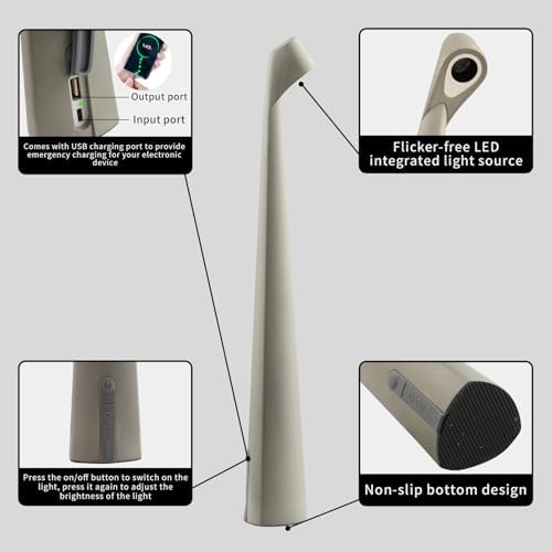 HAPYGI Cordless Rechargeable Reading Metal Table Lamp, 3-Level Brightness - Image 5