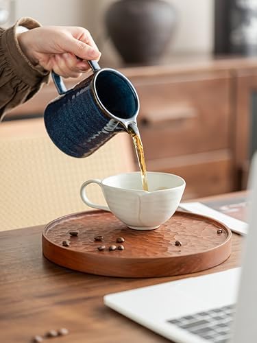 Pour Over Coffee Maker Set,Ceramic Coffee Maker With 40 pcs Paper Filter，15oz/450ml Pour Over Coffee Dripper (Starry Blue) - Image 6