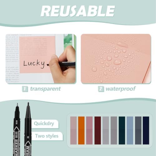 Jutom 38 Pcs Book Annotation Kit for Bible Study, Earth Tones, Square - Image 4