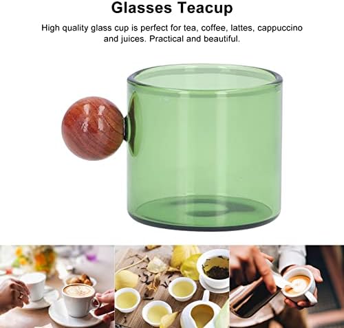 Glass Espresso Cups, 4 oz Mini Green Glass Coffee Mugs - Image 6