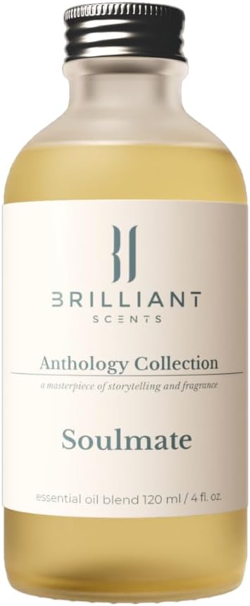 Brilliant Scents Soulmate Fragrance Oil 120ml - Premium Diffuser Oil for Home, Office, Hotels - Long Lasting, Plant-Based, Meets IFRA Standards, USA-Made - Fruity-Floral Marine Scent